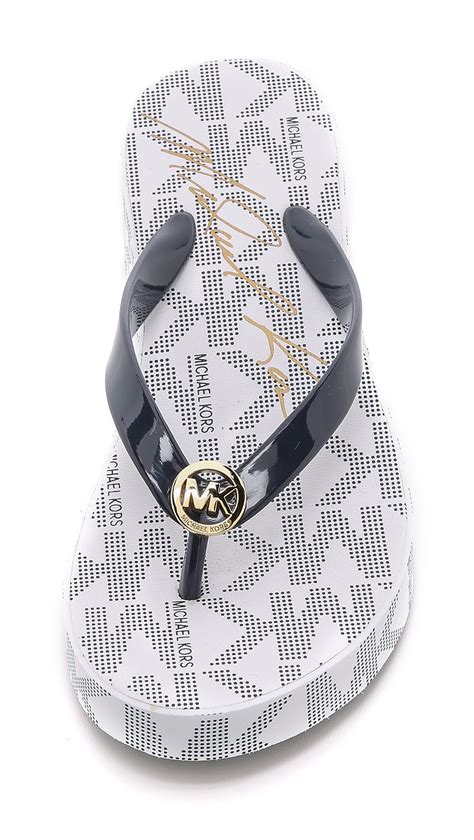 michael kors blue flip flops|Michael Kors flip flops women's.